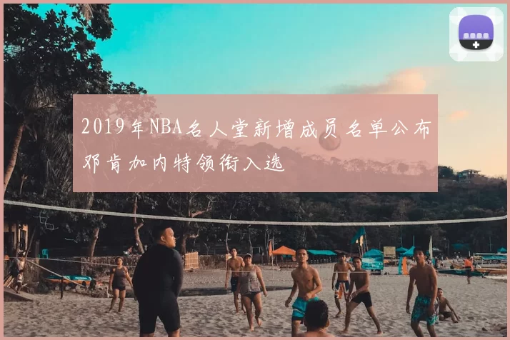 2019年NBA名人堂新增成员名单公布邓肯加内特领衔入选