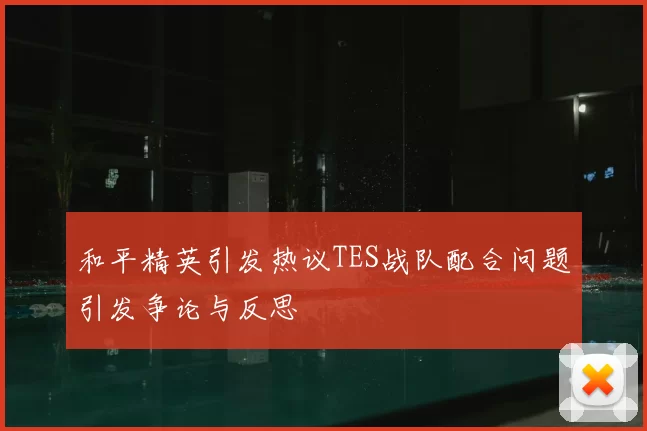 和平精英引发热议TES战队配合问题引发争论与反思